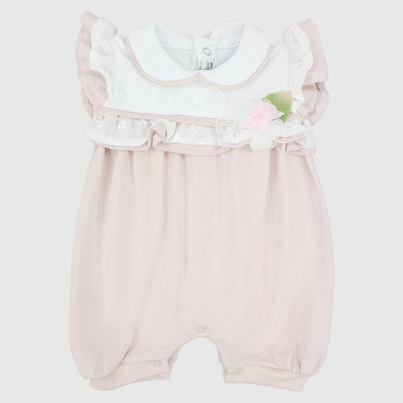 Ruffled Shoulders Sleeveless Romper