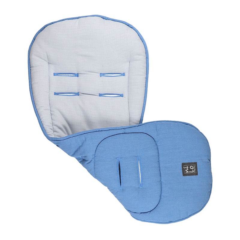 Long Stroller Mat Modern Blue
