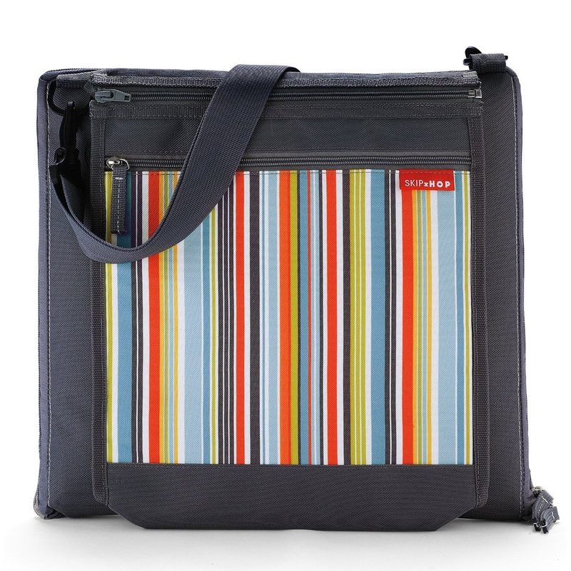 Skip Hop Central Park Outdoor Blanket – Charcoal / Metro Stripe