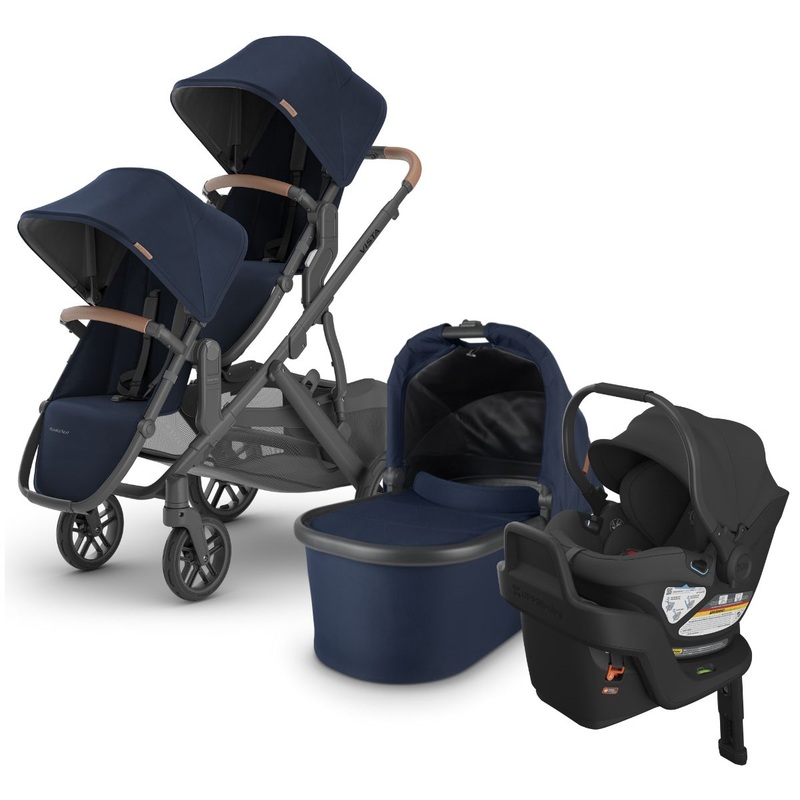 UPPAbaby VISTA V2 Double Stroller + Aria Travel System Bundle with Rumble Seat V2+ – Noa / Jake