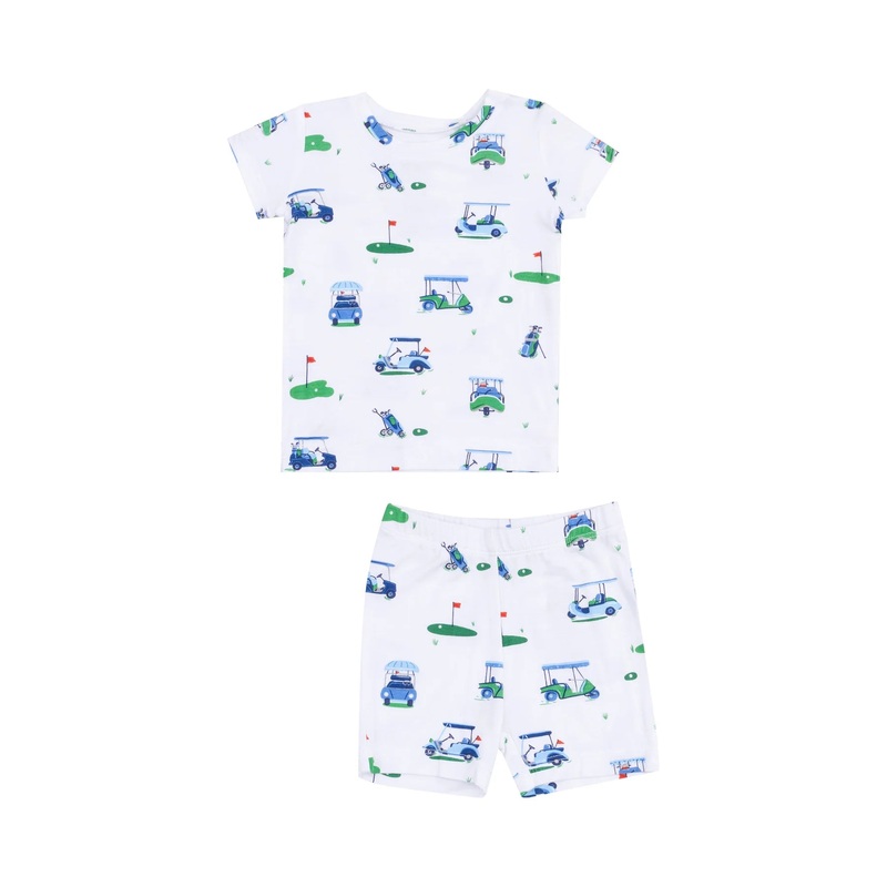 Vintage Golf Carts Green Short Set Loungewear