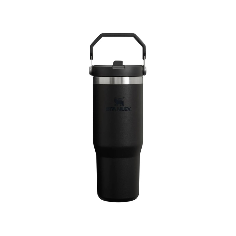 30 oz Stainless Steel Ice Flow Flip Straw Tumbler – Black