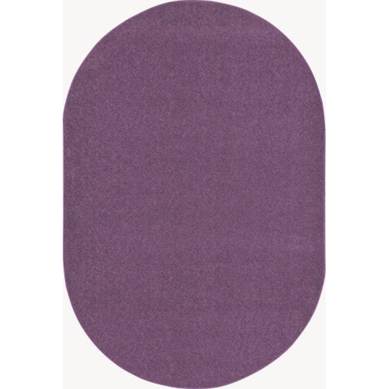 Endurance Solid Color Rug, 12′ x 7’6″ Oval, Purple