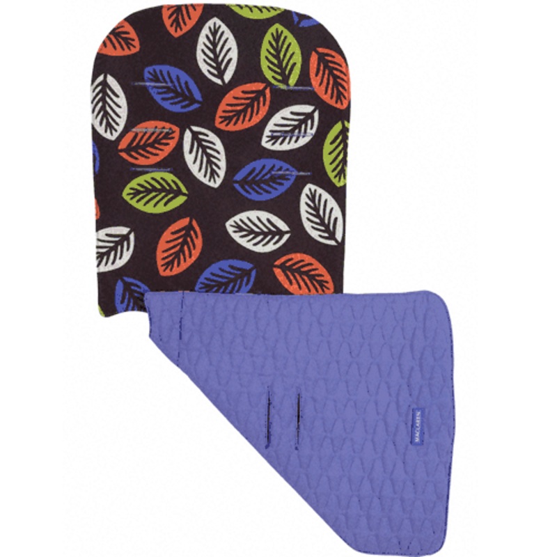 Maclaren Bold Leaves Liner in Coffee/Iris Blue