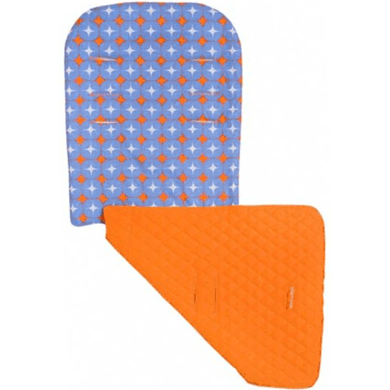 Maclaren Reversible Seat Liner Retro Quilt Blue/Orange