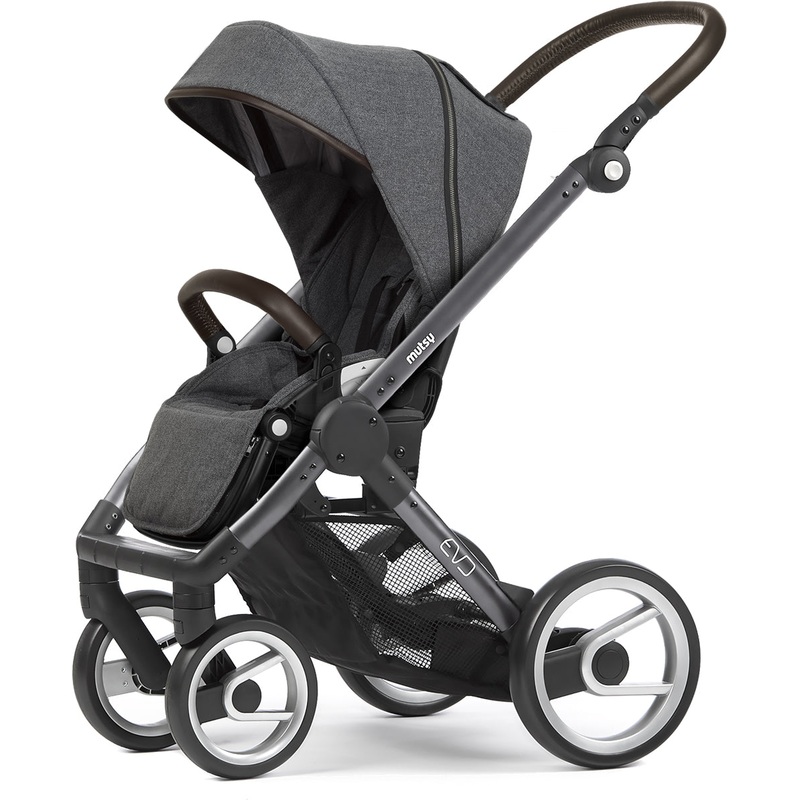 Mutsy Evo Stroller, Farmer Collection – Blue Grey/Fishbone Dawn