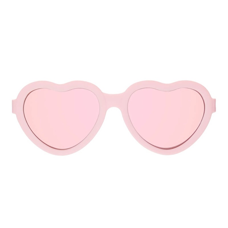 Polarized Sunglasses Frosted Rose Gold Heart