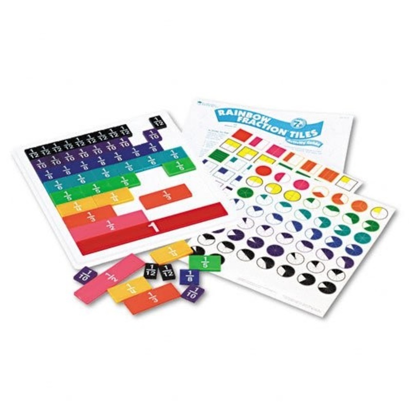 Rainbow Fraction Tiles with Tray