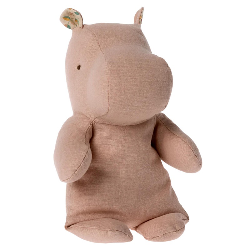 Safari Friends Small Hippo Plush Toy Soft Rose