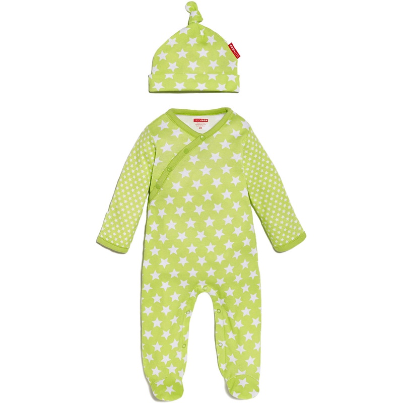 Skip Hop POP Print Footie & Hat Set – Lime (9 Months)