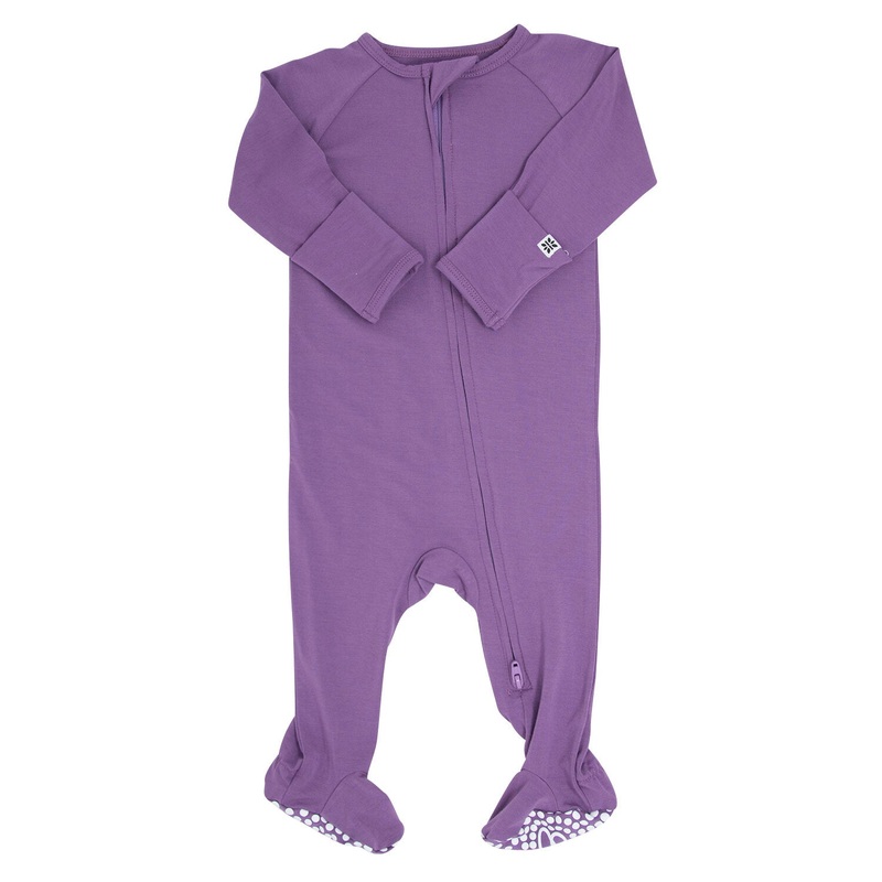 Sweet Bamboo – Zipper Footie – Grape Jelly