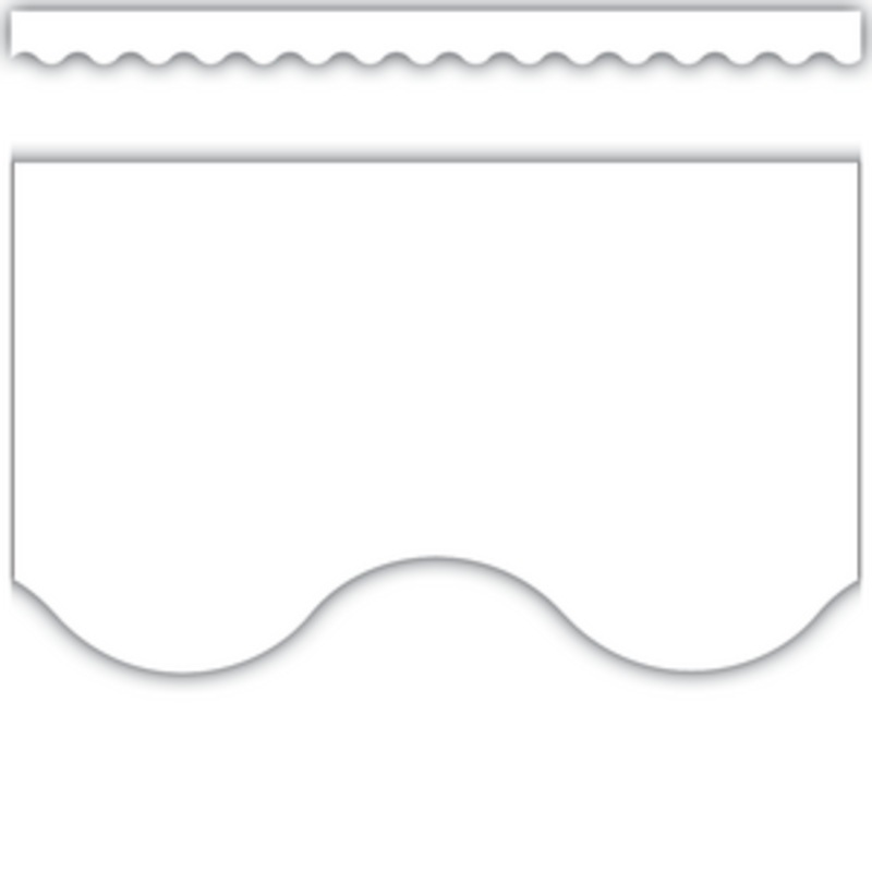 White Scalloped Border Trim