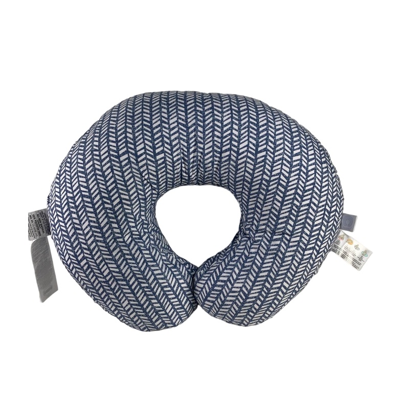 Boppy Nursing and Infant Support Pillow, Blue Herringbone