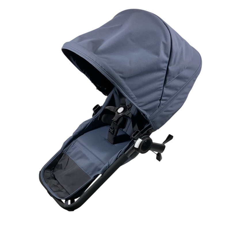 Bugaboo Donkey 5 Duo Extension Set, Black Frame, Stormy Blue, 2024, Stormy Blue, with Canopy