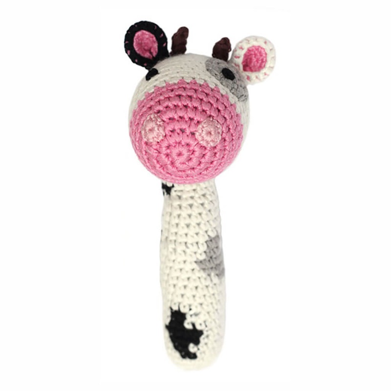 Crochet Stick Rattle – Cow