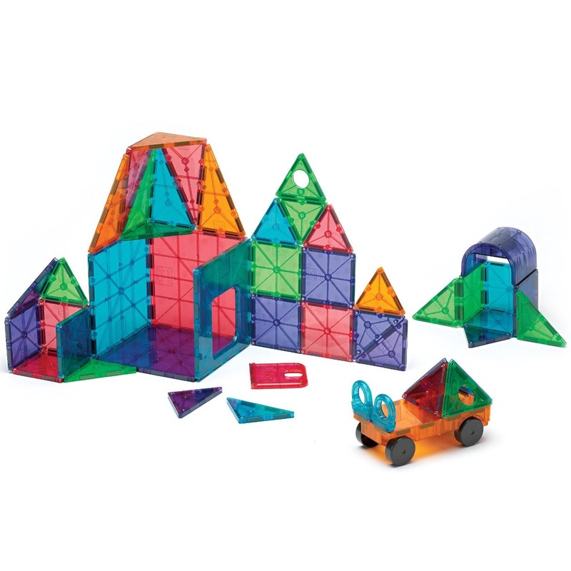 Magna-Tiles Clear Colors, 48 Piece DX Set
