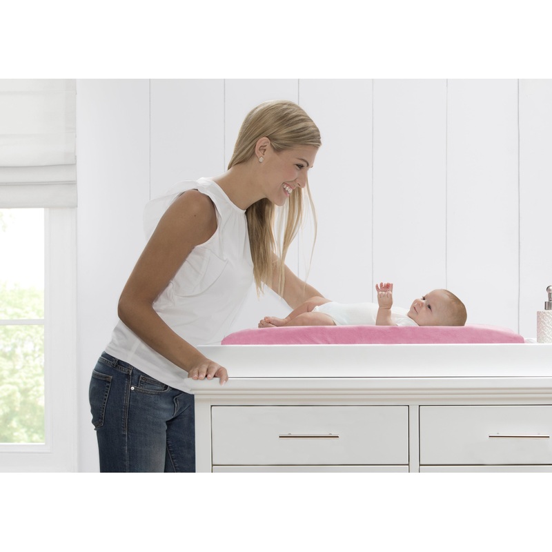 Personalized Contoured Changing Pad With Plush Cover