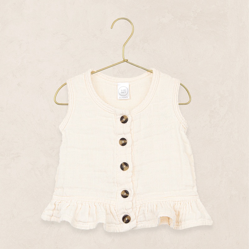 Ruffle Tank – Cream