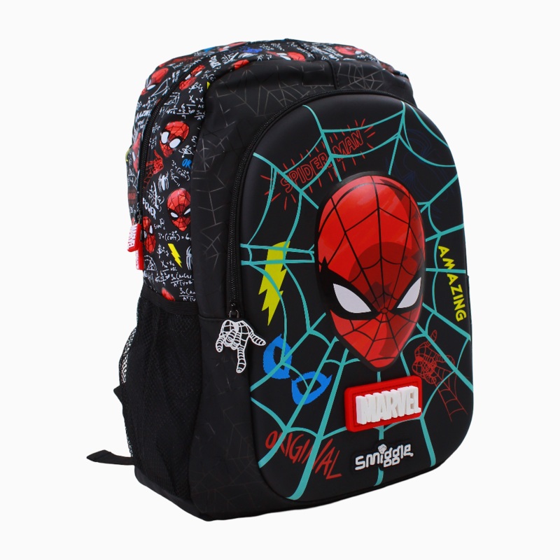 Spiderman Backpack – Black (17 Inches)