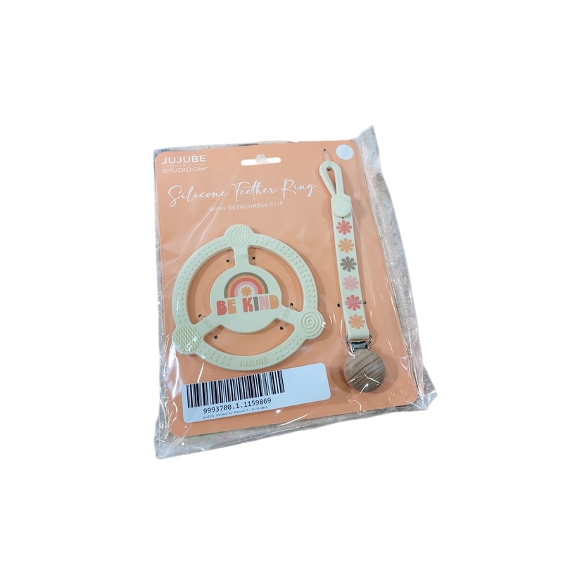 JuJuBe Silicone Teether Ring, Be Kind
