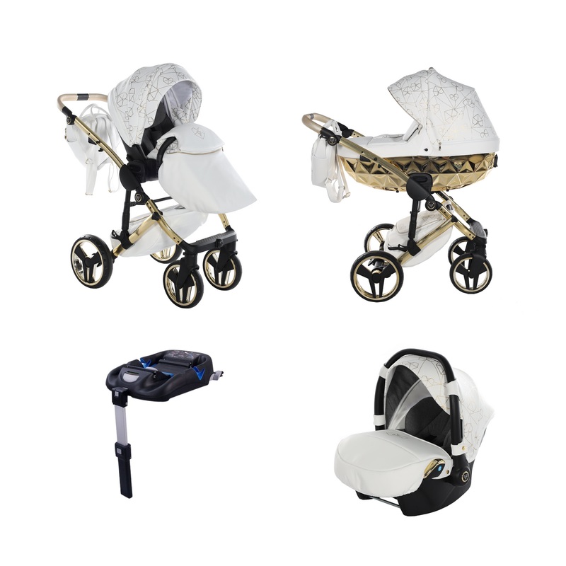 JUNAMA HEART WHITE GOLD – 4IN1 (INCLUDES CAR SEAT & ISOFIX BASE)