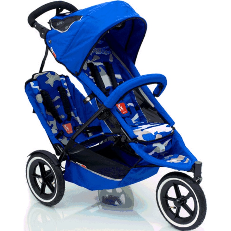 Phil & Ted Four In One Sport Buggy Stroller With Doubles Kit in Blue Camo