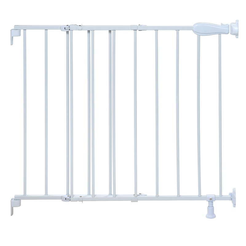 Top of Stairs Simple to Secure Metal Pet and Baby Gate, Openings 29″-42″ Wide, 30″ Tall