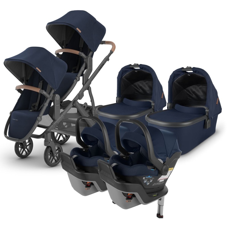 UPPAbaby VISTA V2 Twin Double Stroller + MESA MAX Travel System Bundle with Rumble Seat V2+ – Noa