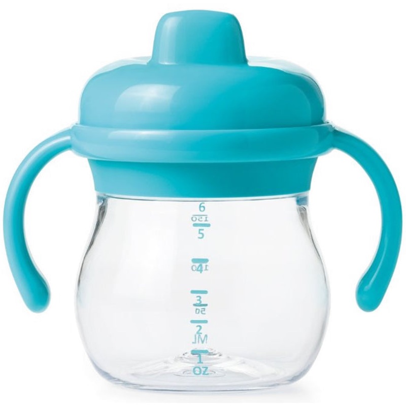 OXO Tot Transitions Sippy Cup with Removable Handles, 6 oz – Aqua