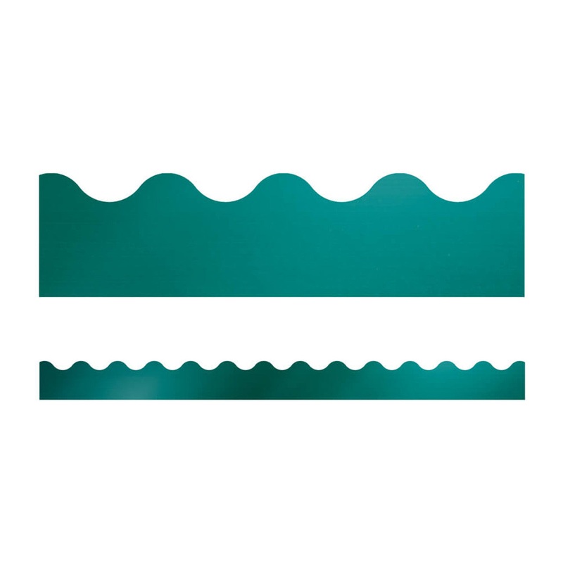 Teal Foil Scalloped Bulletin Board Borders