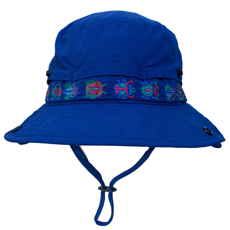 Flip Up Visor Sun Hat – Navy Peony