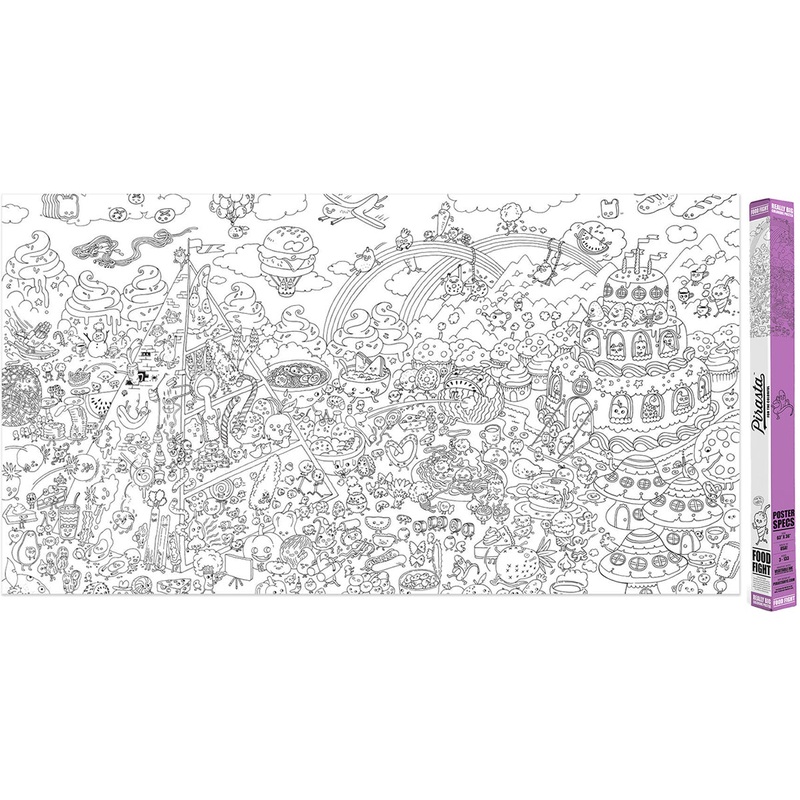 Pirasta Food Fight Big Coloring Poster