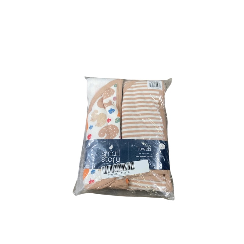 Small Story Organic Hooded Towels 2 Pack, Wildly Cute