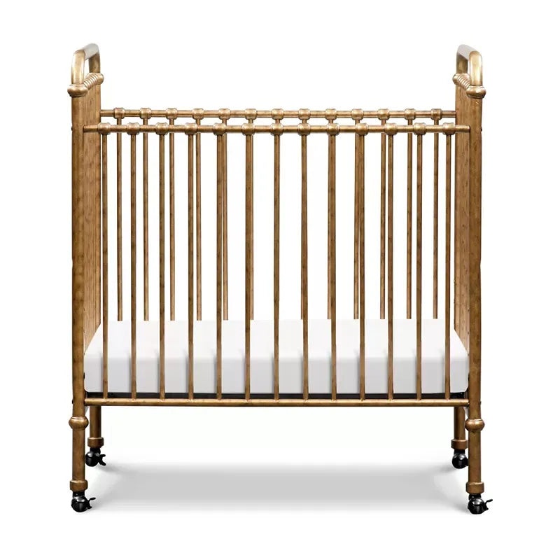 Abigail 3-in-1 Convertible Mini Crib – Vintage Gold