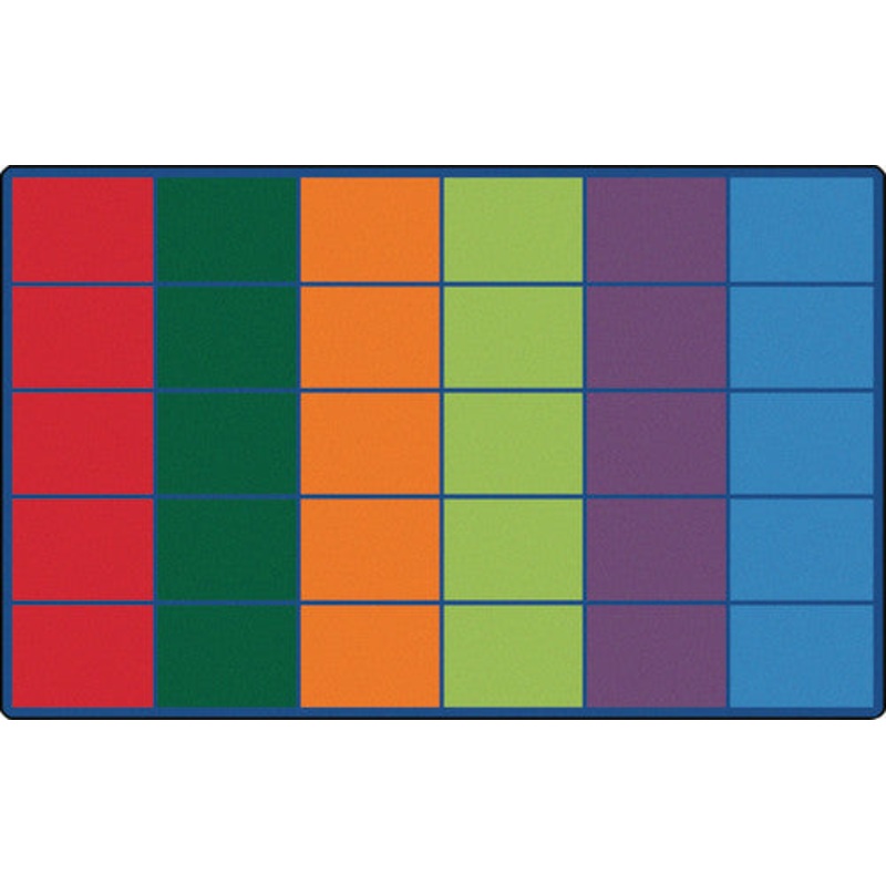 Colorful Rows Seating Rug, 7’6″ x 12′ (seats 30)