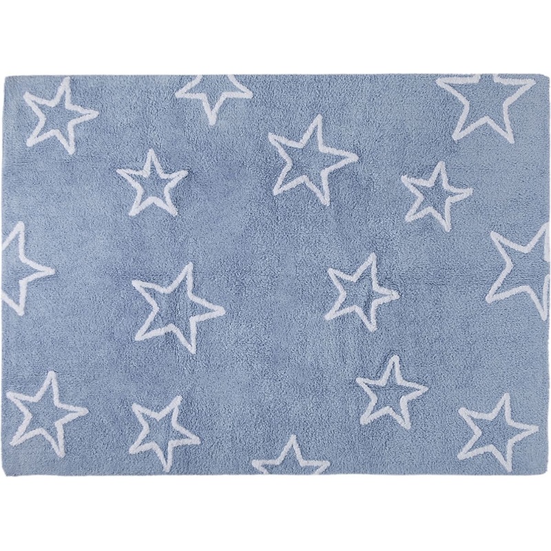 Lorena Canals Silhouette Stars Rug – Blue (4′ x 5′ 3″)