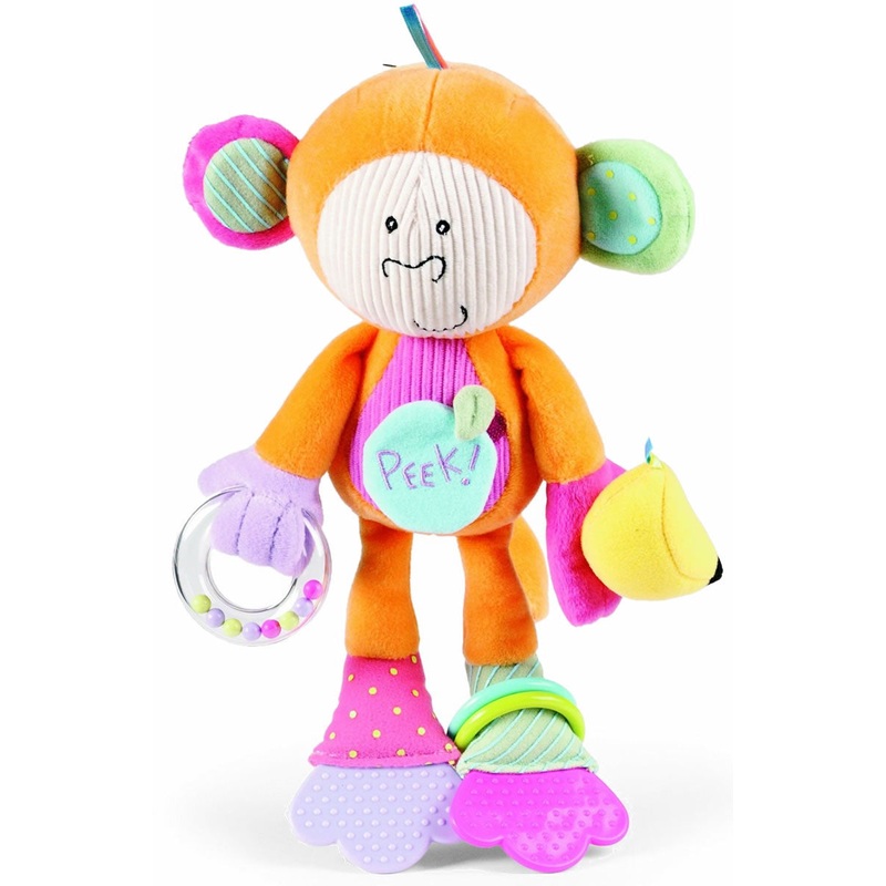 Manhattan Toy Peek-Squeak Monkey Plush Toy