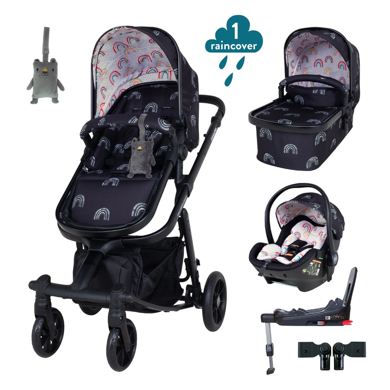 Giggle Quad Car Seat and i-size Base Bundle Night Rainbow