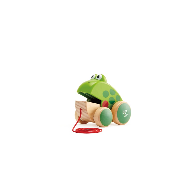 Hape Pull Along Frog – Fun Wooden Toy for Toddlers 12 Months