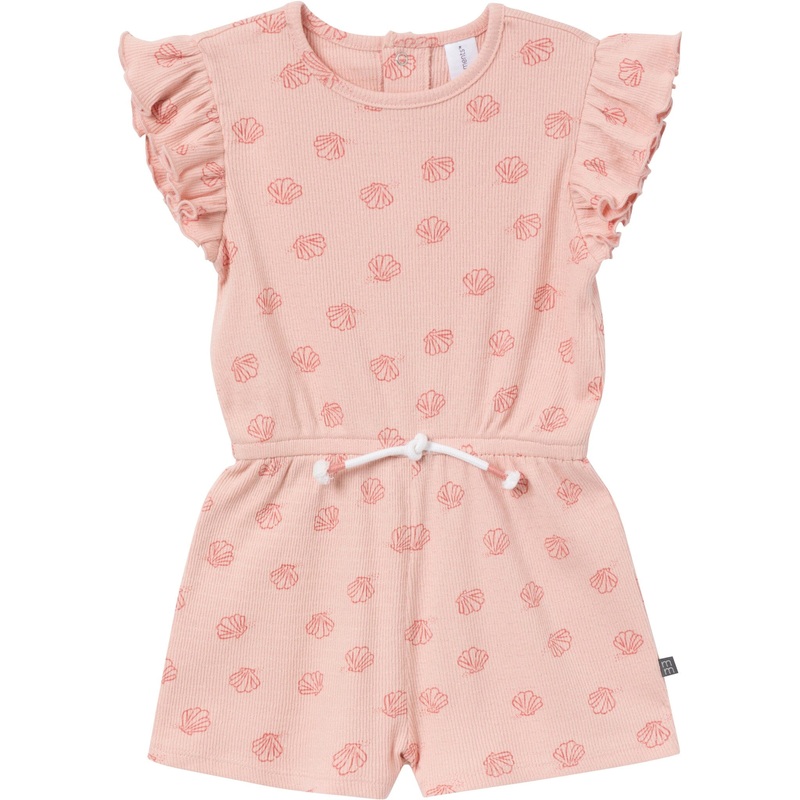 Infant & Toddler Girls Rose Seashells Flutter Sleeve Romper