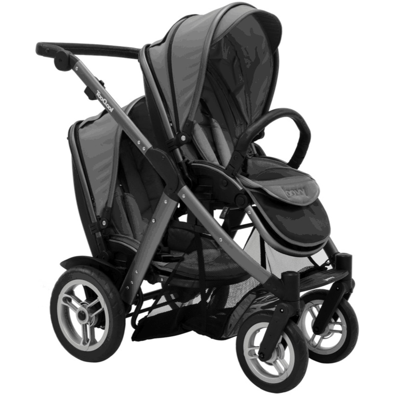 Joovy TooQool Double Stroller in Charcoal