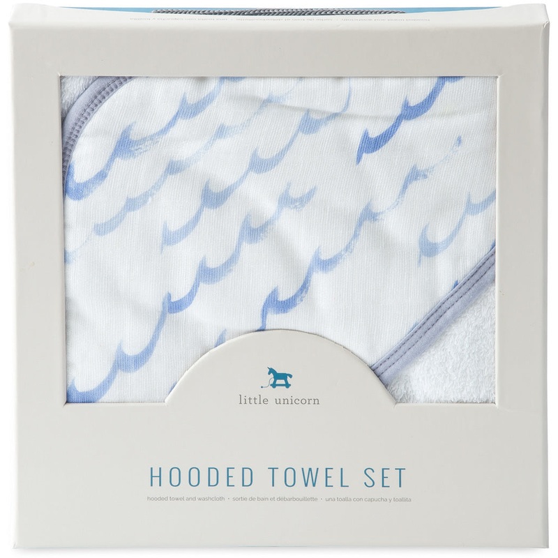 Little Unicorn Cotton Hooded Towel & Wash Cloth – High Tide
