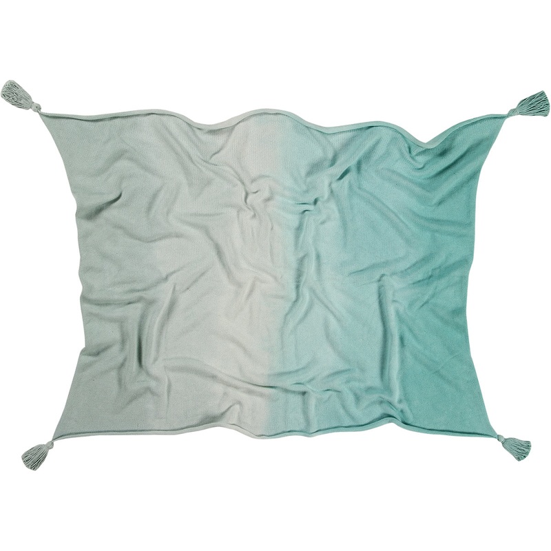 Lorena Canals Ombr Baby Blanket – Mint (3′ 3″ x 4′)