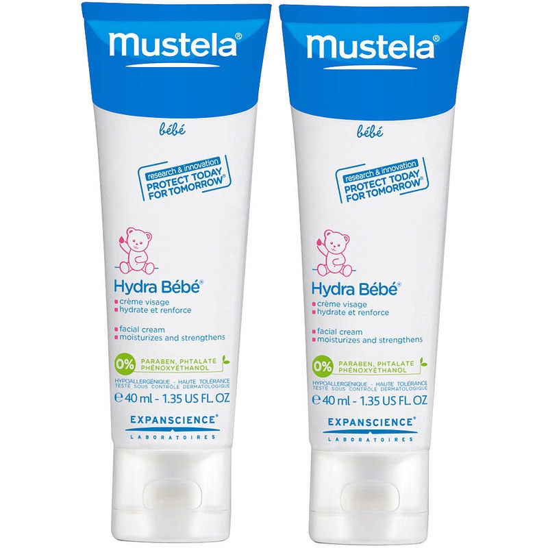 Mustela Hydra Bebe Facial Cream, 1.35oz – 2 Pack