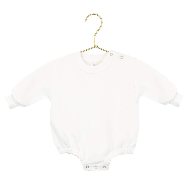 Sweatshirt Romper – White