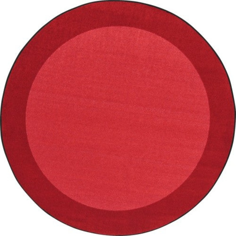 All Around Rug, 7’7″ Round, Red