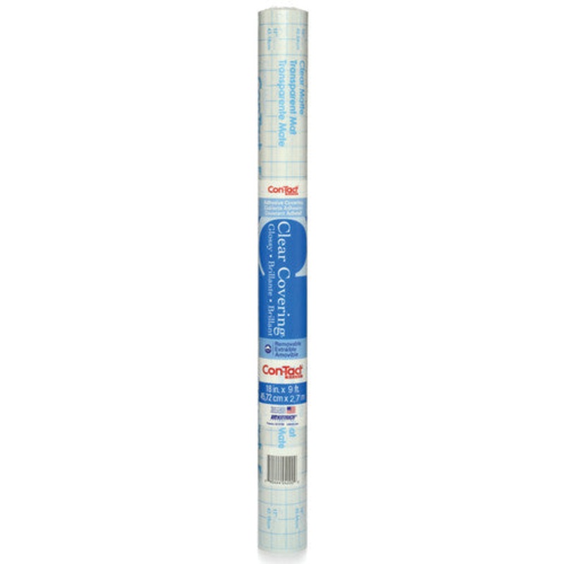 Con-Tact Adhesive Roll, Clear, 18″ x 9 ft., Glossy
