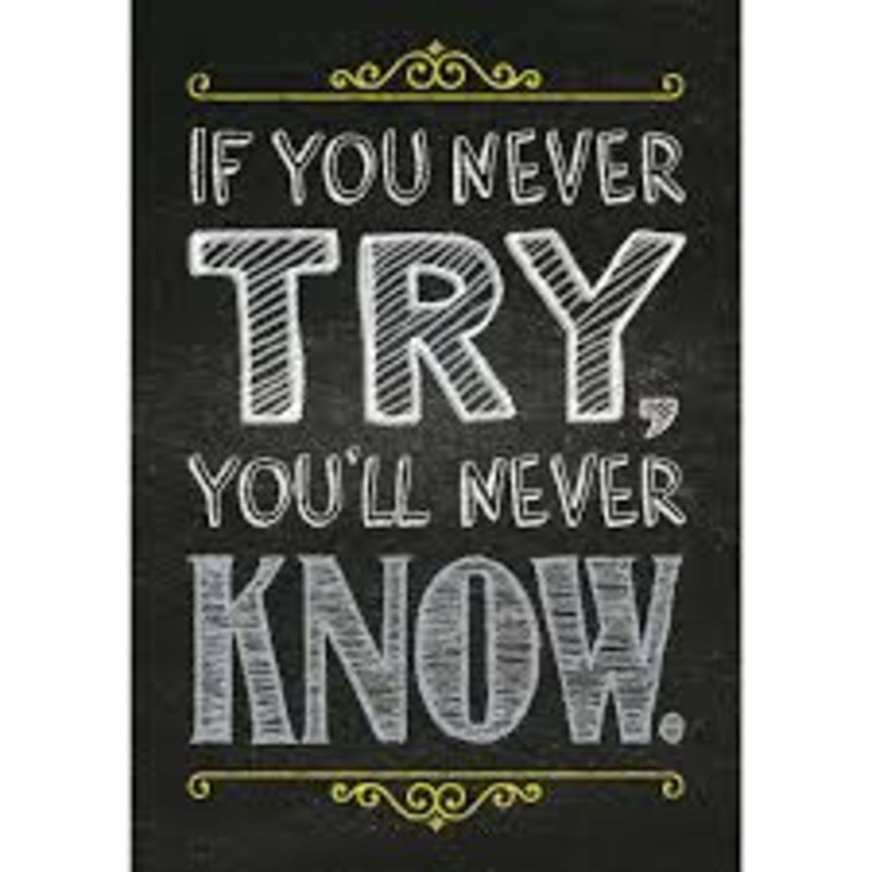 IF YOU NEVER TRY… INSPIRE U POSTER
