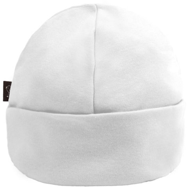 Kushies Cotton Baby Cap, 3-6m – White