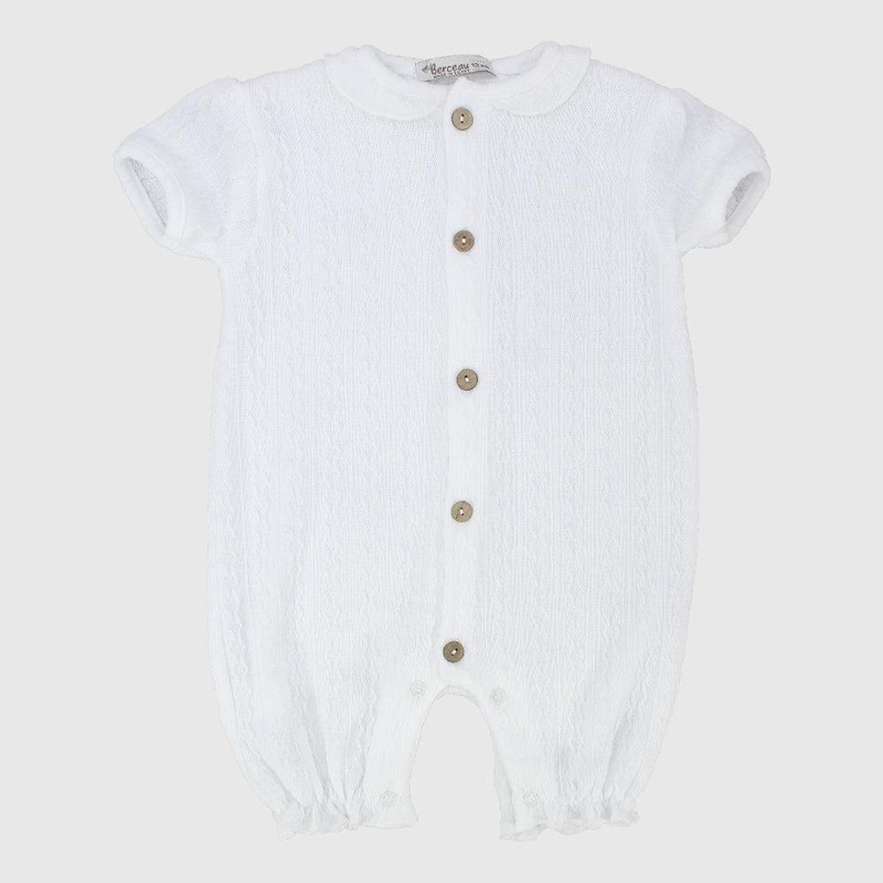 Offwhite Short-Sleeved Romper